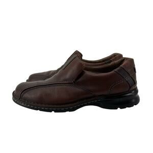 Clark’s Men’s Loafers Sz 9 Leather Slip On Casual Career Brown